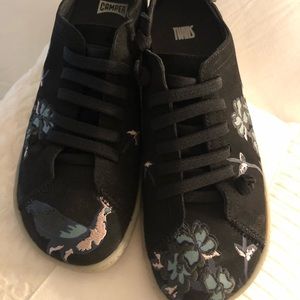 Camper Twins Suede Embroidered Sneakers NEW
